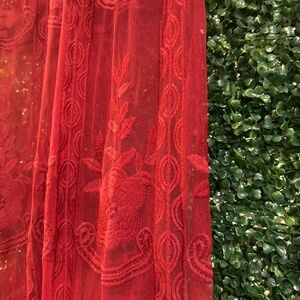 Burgundy dress great for getting pictures made